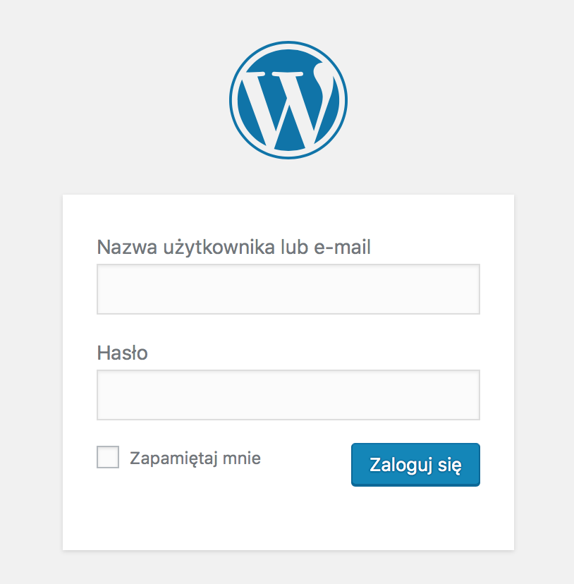 panel logowania wordpress