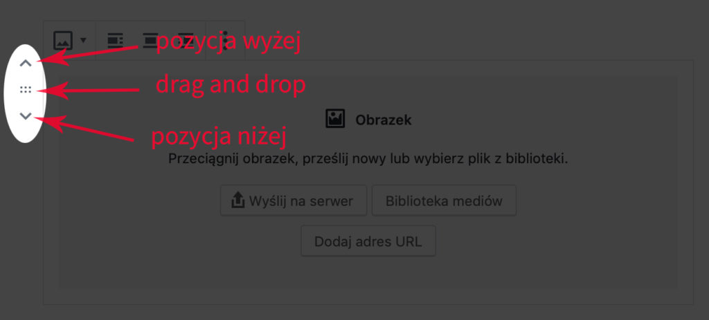 zmiana pozycji bloku