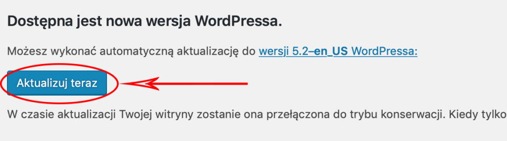 jak aktualizować wordpress
